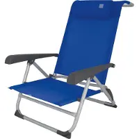 Eurotrail Chaise de plage 2 en 1 Acapulco bleu royal