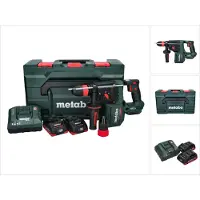 Metabo KH 18 LTX BL 28 Q Marteau perforateur sans fil 18 V 3 J SDS plus Brushless + 2x batterie 4,0 Ah + chargeur + metaBOX