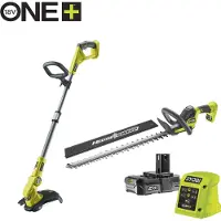 Ryobi RY18LT18HTA-120 Ensemble Taille-haie (RY18HT) Et Coupe-herbe (OLT1832) 18V Li-ion (1x Batterie 2.0Ah)