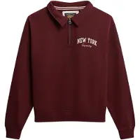 Superdry Athletic Collared Half Zip Sweatshirt Violet S Femme