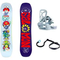 Salomon Snowboard - Packs (snowboard + fix) - Pack Snowboard et fixations - Team Package 2027 - Taille Enfant 90 cm - Blanc