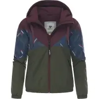 Ragwear Veste fonctionnelle 'Rochele Youmodo' bleu foncé / vert / lie de vin / blanc