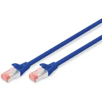 Digitus Câble patch Cat6 S/FTP 2xRJ45 10.0m bleu protection de levier polybag