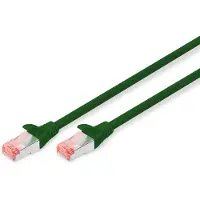 Digitus Câble patch Cat6 S/FTP 2xRJ45 2.0m vert protection de levier polybag