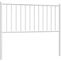 vidaXL Tête de lit de rechange en métal blanc 100 cm