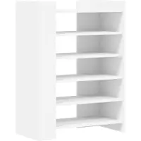 vidaXL Armoire à chaussures blanc 74,5x37,5x100 cm bois d'ingénierie