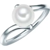 Valero Pearls Bague argent / blanc perle