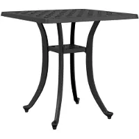 vidaXL Table de jardin noire 53x53x53 cm fonte d'aluminium