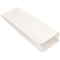 Papstar Sacs en papier à soufflets, dimensions : (L)150 x (P)70 x (H)420 mm, Emballage alimentaire, Blanc