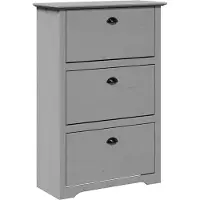 vidaXL Étagère à chaussures BODO gris 80x35x118 cm