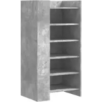 vidaXL Armoire à chaussures gris béton 52x37,5x100cm bois d'ingénierie