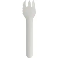 Papstar Fourchettes à gâteaux en papier "pure", longueur : 127 mm, blanches (100x)