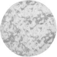 vidaXL Tapis Shaggy à poils longs NAVARRA gris argenté 100x100 cm
