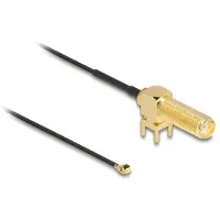 DeLOCK Câble d'antenne Delock SMA 90 prise PCB pour montage encastré pour I