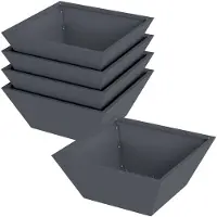 vidaXL Cache-pot de jardin 5 pcs Anthracite 40 x 40 x 15 cm