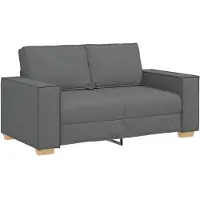 vidaXL Canapé 2 places Gris foncé 120 cm Tissu