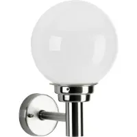 Albert Applique murale Globe Opal 20cm - Acier inoxydable