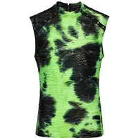 Punk Rave Débardeur Gothic de - Cyber - Débardeur - L-XL - XXL-3XL - pour Homme - noir/vert - Taille XXL-3XL
