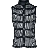Punk Rave Débardeur de - Punk Personalised Mesh - Veston - S-M - XXL-3XL - pour Homme - noir - Taille XXL-3XL
