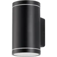 LINDBY Luminaires d'extérieur , Valtin, dimmable, Noir, Balcon, Acier inoxydable, Moderne