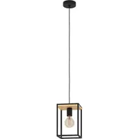 Eglo LIBERTAD Lampe à suspendre Lampe à suspendre - L18 x l18 x H110 cm - noir, marron - 1X40W excl - IP20
