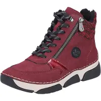 Rieker Bottines à lacets rouge / bordeaux / noir