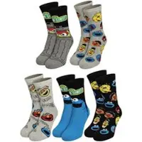 Sesame Street Chaussettes de - - Chaussettes (Lot de 5 paires) - EU 40-45 - pour Homme - multicolore - Taille EU 40-45