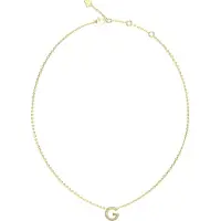 GUESS G Crystal Necklace Doré Femme