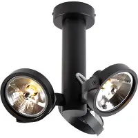 QAZQA Spot moderne noir réglable 3 lumières - Goes
