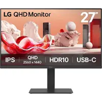LG 27BA65QB-B.AEU écran plat de PC 68,6 cm (27") 2560 x 1440 pixels Wide Quad HD LED Noir