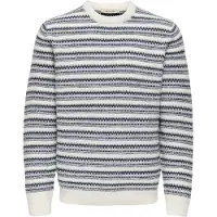 Only & Sons Pull-over 'ONSMING' marine / blanc