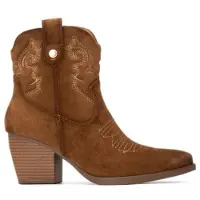 Refresh pour femme. 17301401-CAMEL Bottines 173014 marron (36), 3 à 5 cm, Fermeture éclair, Casuel