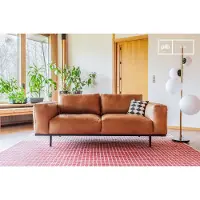PIB Canapé assise profonde en cuir marron Almond
