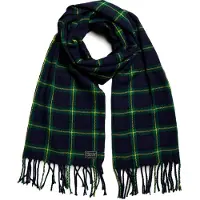 Superdry Femme Carreaux Écharpe À Vintage, Bleu Marine, Vert Et Jaune, Dames, Taille: Un Taille Taille: Un Taille