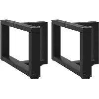 vidaXL Pieds de table basse en T 2 pcs. noir 50x25x(30-31) cm acier