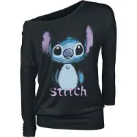 Lilo & Stitch T-shirt manches longues Disney de - Graffiti - XS - 5XL - pour Femme - noir - Taille XXL