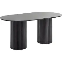 Beliani Table De Repas Sheridan Imitation Bois Bois D'ingénierie Noir
