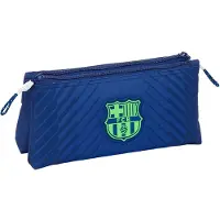 Safta - Trousse - double - bleu marine - FC Barcelone