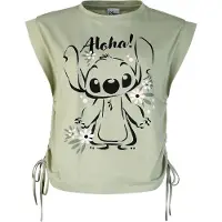 Lilo & Stitch Top Disney de - Stitch - Aloha - S - XXL - pour Femme - olive - Taille L