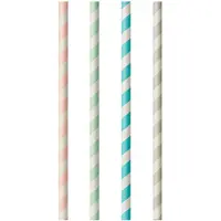 Papstar 87011 Paille Jetable 100 Pièces Couleurs Assorties