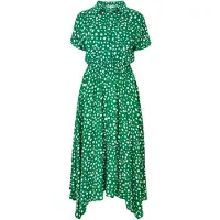 Apricot Robe-chemise vert / blanc