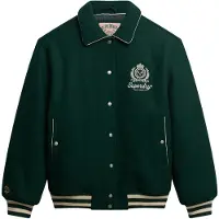 Superdry Veste mi-saison vert foncé / blanc