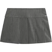 Superdry Femme Mini-jupe Plissée à Rayures Fines Grey Taille: 44