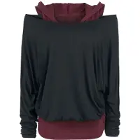 Black premium by emp T-shirt manches longues de - Get Loose - M - 5XL - pour Femme - noir/bordeaux - Taille M