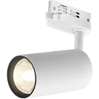 Braytron - Spot LED triphasé pour rail, blanc, orientable et inclinable, douille GU10