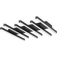 Eglo PADULARI applique/plafonnier lampe éclairage - L53,5 x l47 x H5 cm - noir - 25,6W incl - IP20