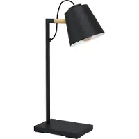 Eglo Lampe de table Lacey 1x40W E14 noir bois