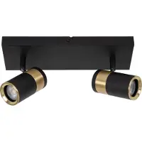 Lucide Lampe de plafond Gorik 2 couleurs noires claires avec or
