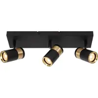 Lucide Lampe de plafond Gorik 3 noir clair avec or