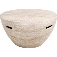 Beliani Table D'appoint Vicarello Effet Travertin